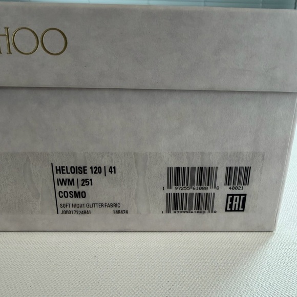 JIMMY CHOO Heloise Glitter Knot Platform Sandals 120mm Size 10US - Picture 12 of 13